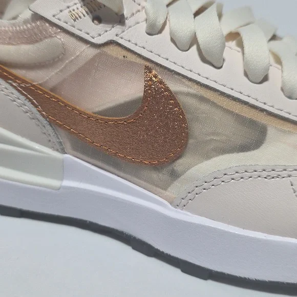 Nike Waffle One Essential Women's Sneakers - Light Soft Pink and Copper - Picture 3 of 5
